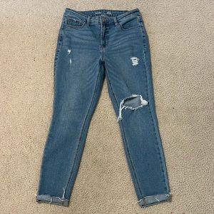 OLD NAVY High-rise ripped skinny jeans